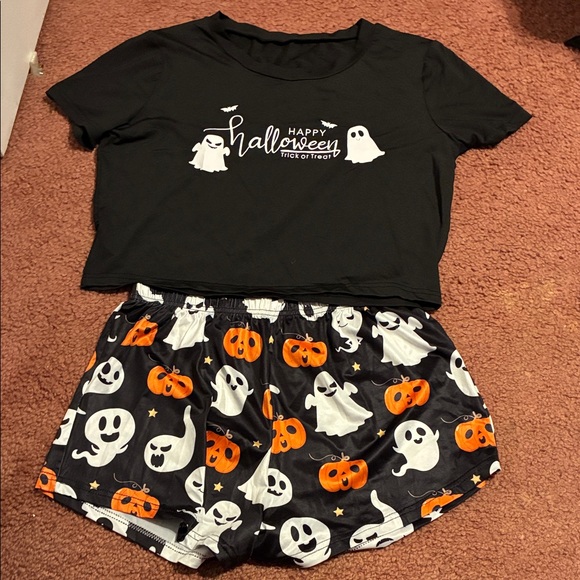 SHEIN Other - SHEIN Halloween Ghost and Pumpkin Pajama Set